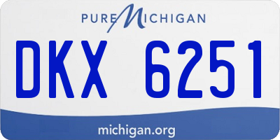 MI license plate DKX6251