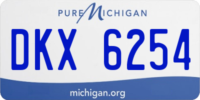 MI license plate DKX6254