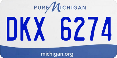 MI license plate DKX6274