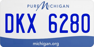 MI license plate DKX6280