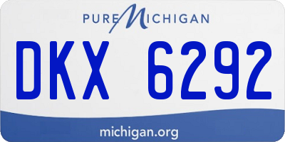 MI license plate DKX6292