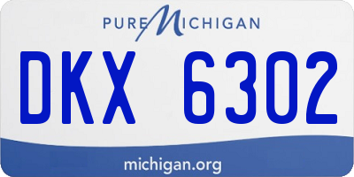 MI license plate DKX6302