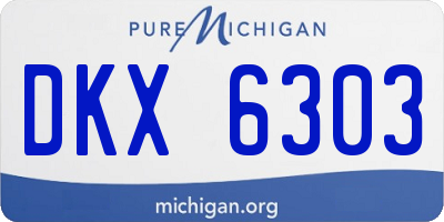 MI license plate DKX6303