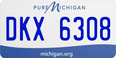 MI license plate DKX6308
