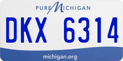 MI license plate DKX6314