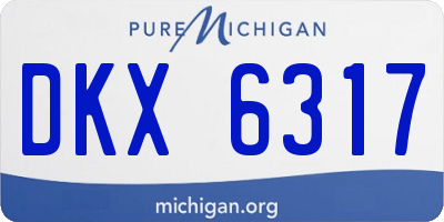 MI license plate DKX6317