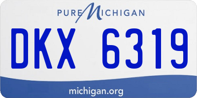 MI license plate DKX6319