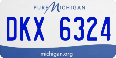 MI license plate DKX6324