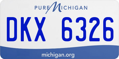 MI license plate DKX6326