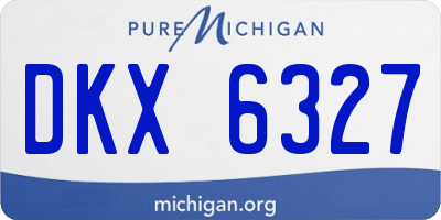 MI license plate DKX6327