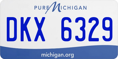 MI license plate DKX6329