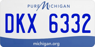 MI license plate DKX6332