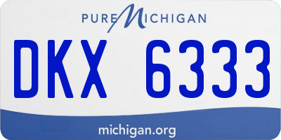 MI license plate DKX6333