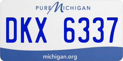 MI license plate DKX6337