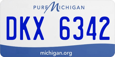 MI license plate DKX6342