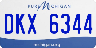 MI license plate DKX6344