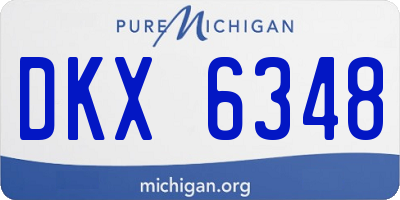 MI license plate DKX6348