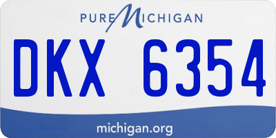 MI license plate DKX6354