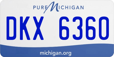 MI license plate DKX6360