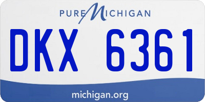 MI license plate DKX6361