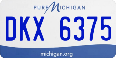 MI license plate DKX6375