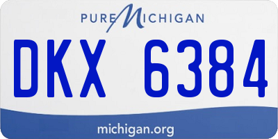 MI license plate DKX6384