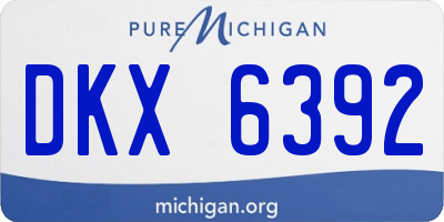 MI license plate DKX6392