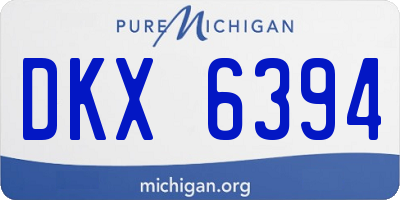 MI license plate DKX6394