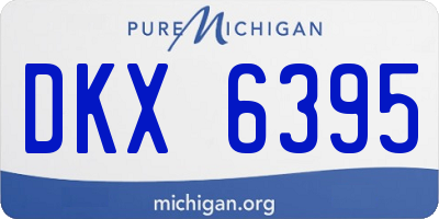 MI license plate DKX6395