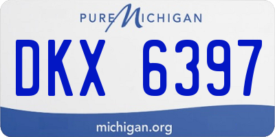 MI license plate DKX6397