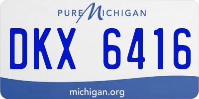 MI license plate DKX6416