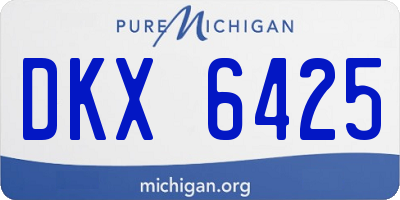 MI license plate DKX6425