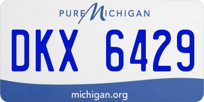 MI license plate DKX6429