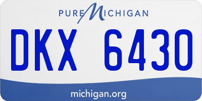 MI license plate DKX6430