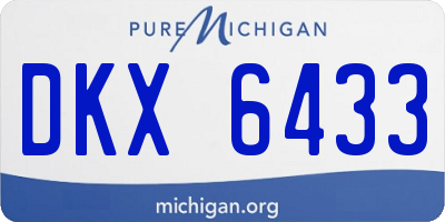 MI license plate DKX6433