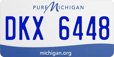 MI license plate DKX6448