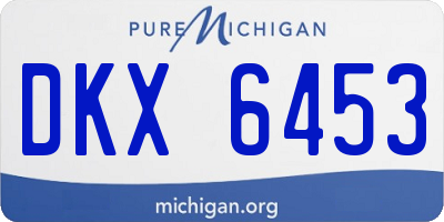 MI license plate DKX6453