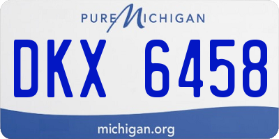 MI license plate DKX6458