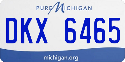 MI license plate DKX6465