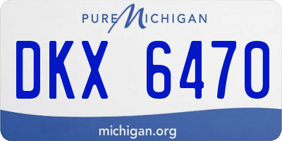 MI license plate DKX6470