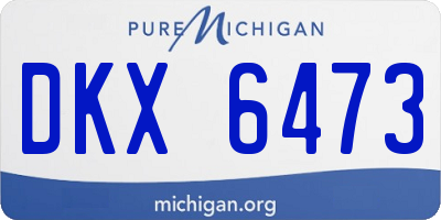 MI license plate DKX6473