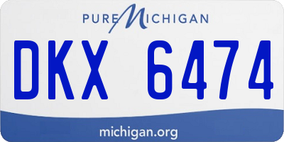 MI license plate DKX6474