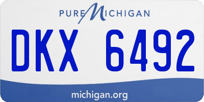 MI license plate DKX6492