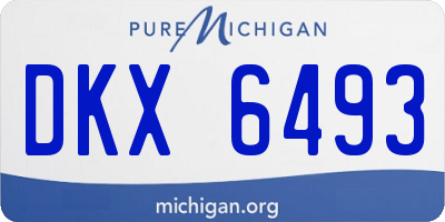 MI license plate DKX6493