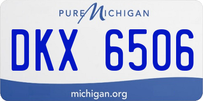 MI license plate DKX6506