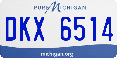 MI license plate DKX6514