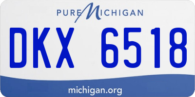 MI license plate DKX6518