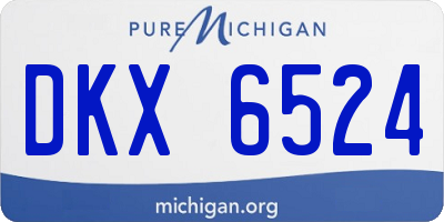 MI license plate DKX6524