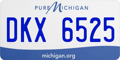 MI license plate DKX6525
