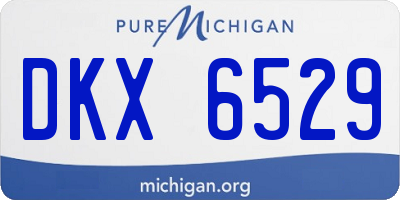 MI license plate DKX6529